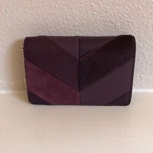 kate spade deep plum keychain wallet